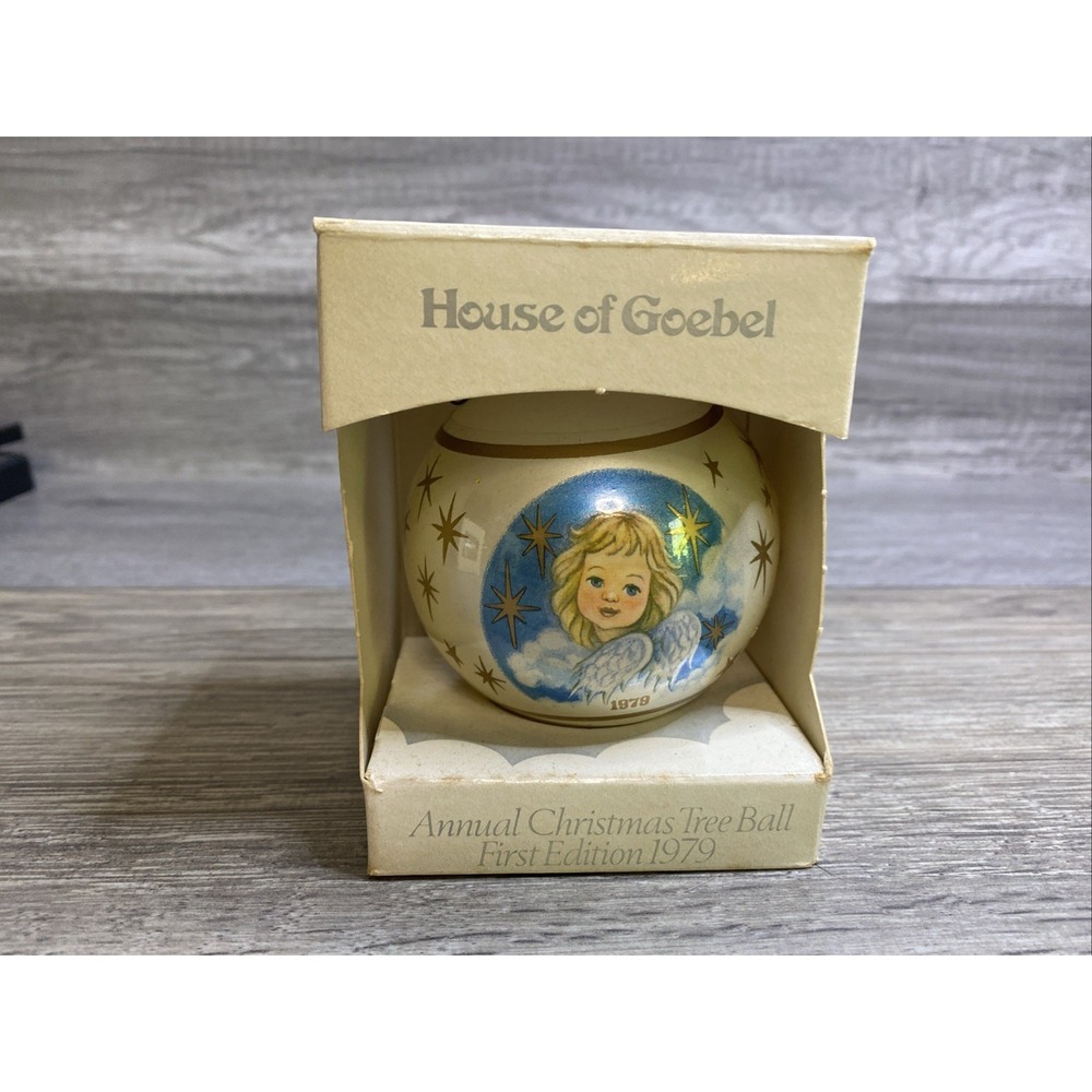 House Of Goebel Annual Christmas Tree Ball First Edition 1979 Ornament Angel USA